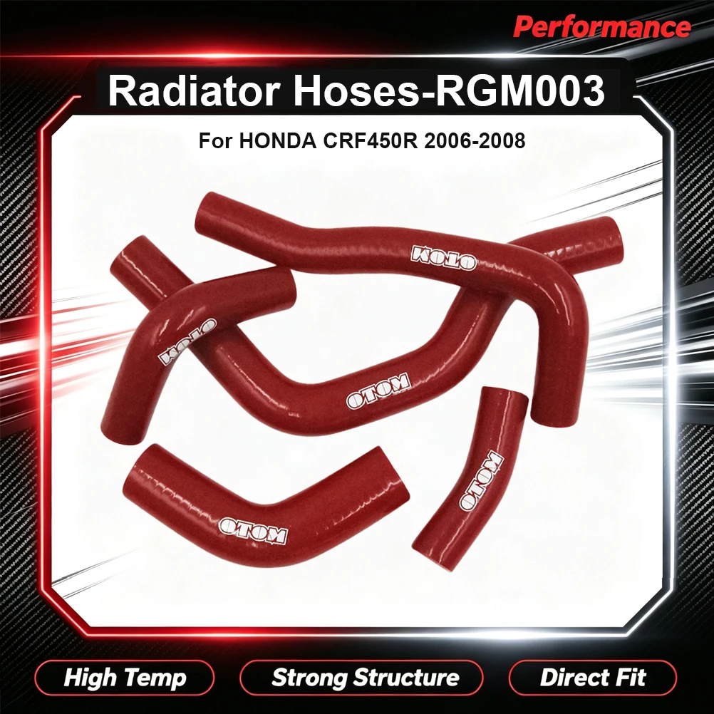 Motorcycle Silicone Radiator Coolant Hose Silicone Hose Kit For HONDA CRF450R 2006-2008 modification parts   reinforced silicone