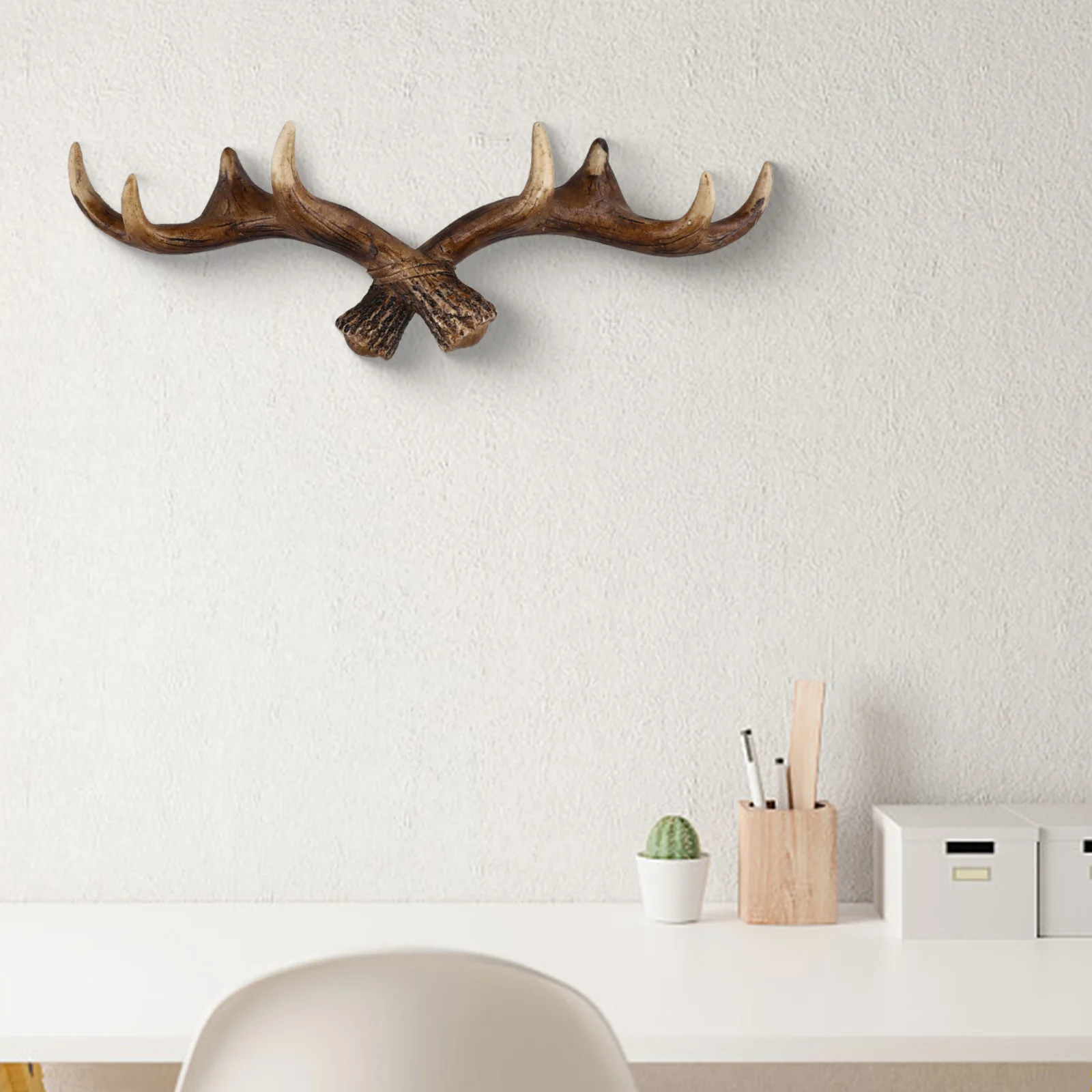 Home Decor Rustic Theme Deer Antler Wall Decor Antler Wall Hanging Long-lasting Nordic Design Rustic Charm Color Variation