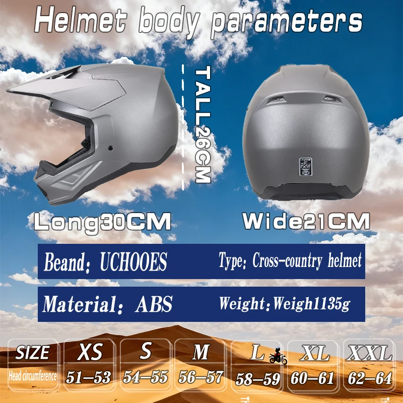 Motorcycle off-road helmet fully covered electric vehicle pulling full helmet mountain downhill all season Three-Piece Gift Set