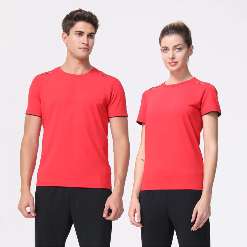 ELIKE Short Sleeved Sport Quick Drying T Shirt Custom Logo Print Personal Design Embroidery Team Brand 8 Colors Fashion Tops S-6