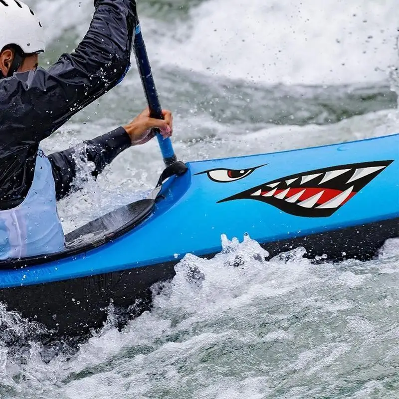652F Kayak Stickers Decals Graphic Shark Stickers Decals for Canoe Kayak Fishing Surfboard Boat Reflective Decal