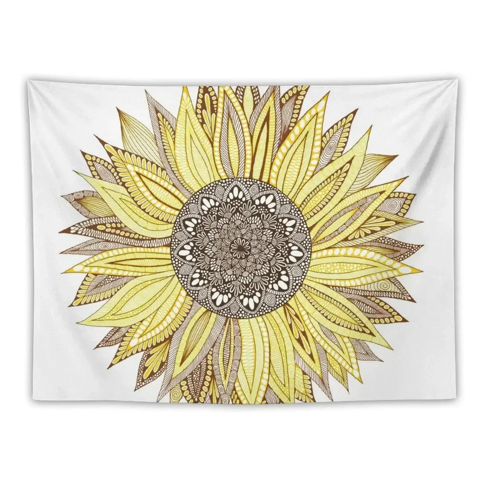 

Sunflower Mandala Tapestry Outdoor Decor Aesthetic Room Decoration Tapestry