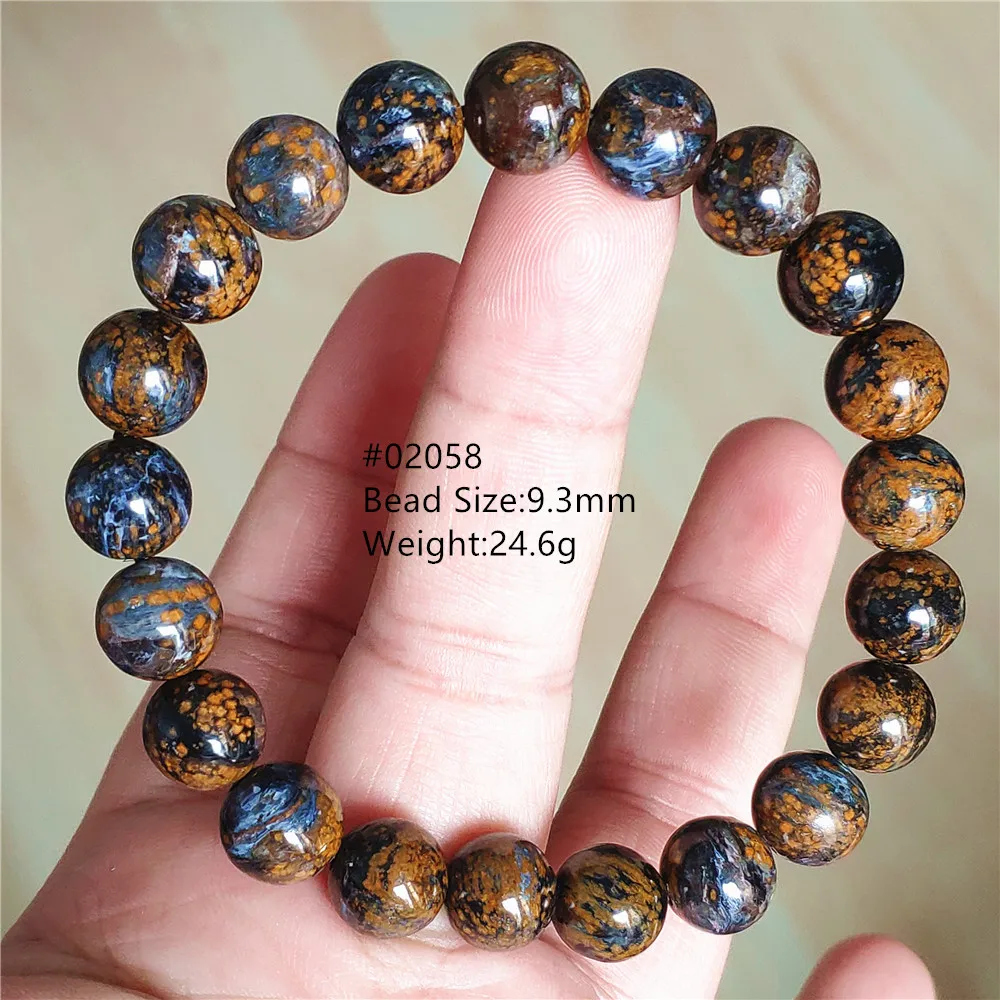 

Natural Blue Yellow Pietersite Round Beads Bracelet Chatoyant Cat Eye Namibia 10.5mm Fashion Jewelry Best Gift AAAAA