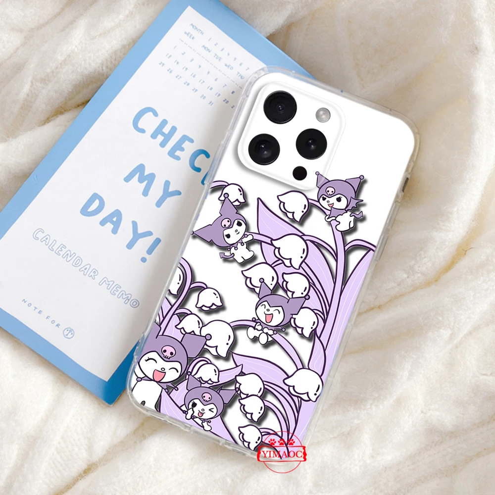 A10 Kuromi Soft transparent Case for iPhone 15 14 Plus 13 12 11 X XS XR Pro Max Mini 8 7 6 6S Plus image 6