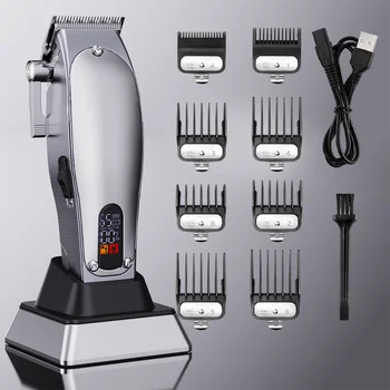 KIKIDO Original Design Metal Hair Clipper Electric Barber Hair Trimmers for Men Professional Cordless Hair Cutter Machine
