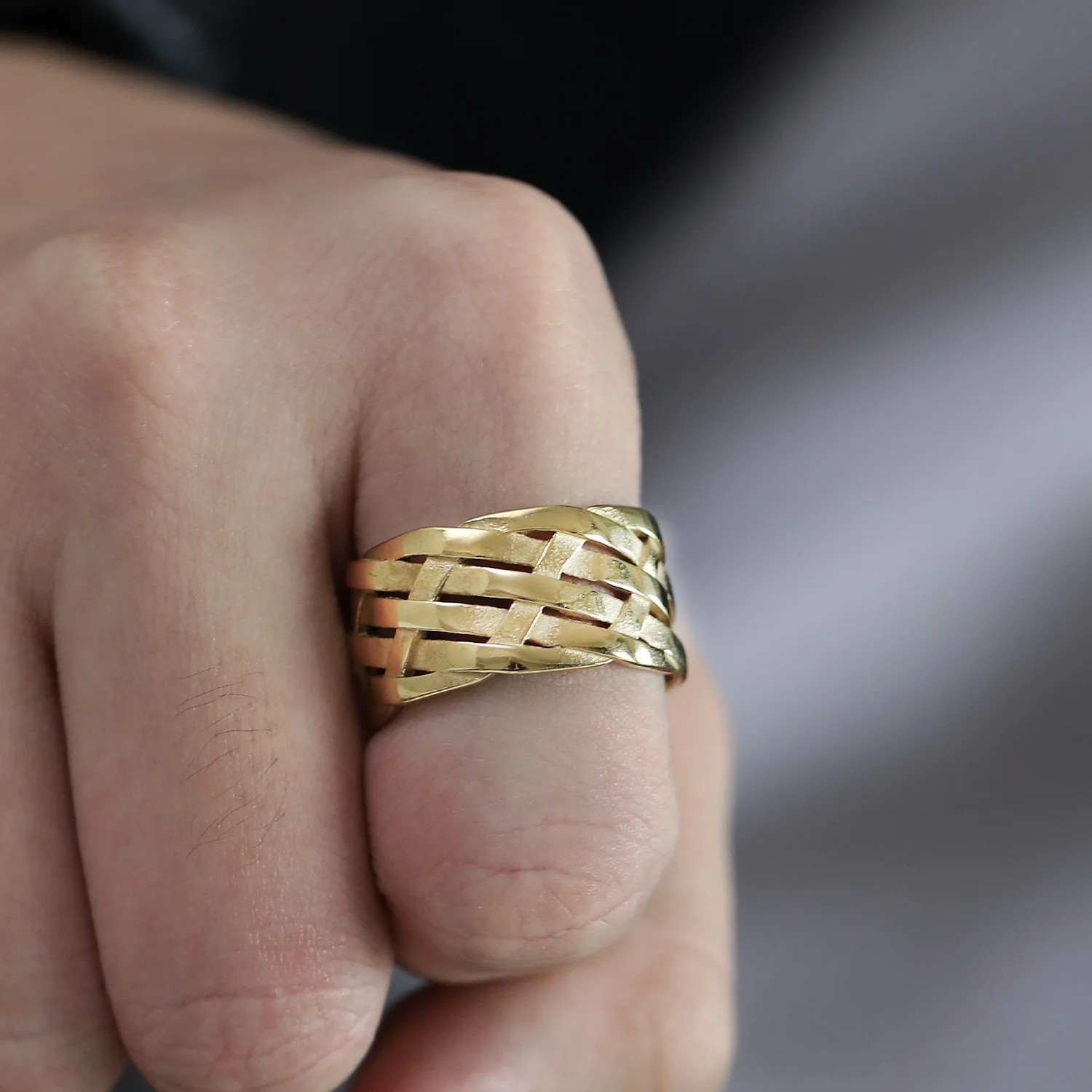 Weave Knot Viking Stainless Steel Ring Nordic For Men Gift Retro Womens Jewelry Vintage Fashion Metal Steel Geometric Wholesale
