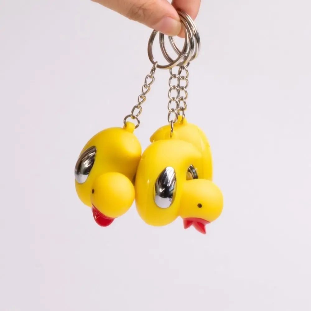Creative Safe Fun Electric Prank Interactive Interesting Shocking Ducks Keychain Funny Yellow Duck Joke Gadget Gift