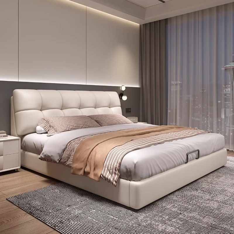 

Lazy Modern Create Bed Apartment European Double Full Body Fashionable Bed Wedding High Quality Cama De Casal Bedroom Furniture