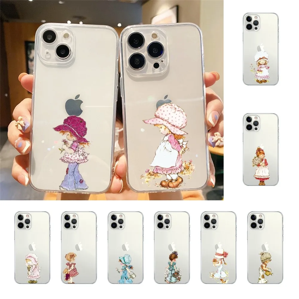 S-Sarah Kay Little_Girl Custodia per telefono per Iphone 15 11 13 14 Pro Max 7 8 Plus X Xr Xs Max Se2020 12mini Cover trasparente