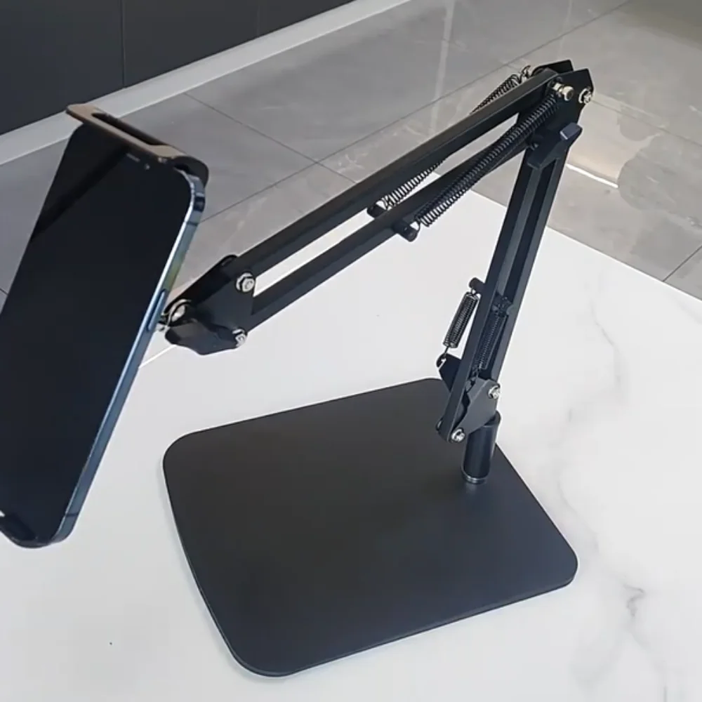 

Механическая консольная подставка для мобильного телефона с длинным кронштейном 360° ° Поворотный держатель для настольного телефона Универсальный металлический кронштейн для мобильного телефона