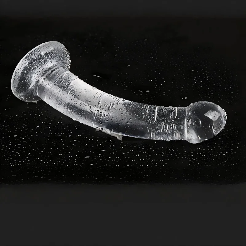 Sex Toy Slender Suction Cup Transparent Anal Plug Anal Expander for Women Anal Stimulator for Men Fake Dildo Sex Toy Lesbian 18+
