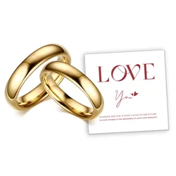 Vintage Tungsten Carbide Wedding Rings For Couple Solid Gold-Color Lover's Engagement Anel Jewelry