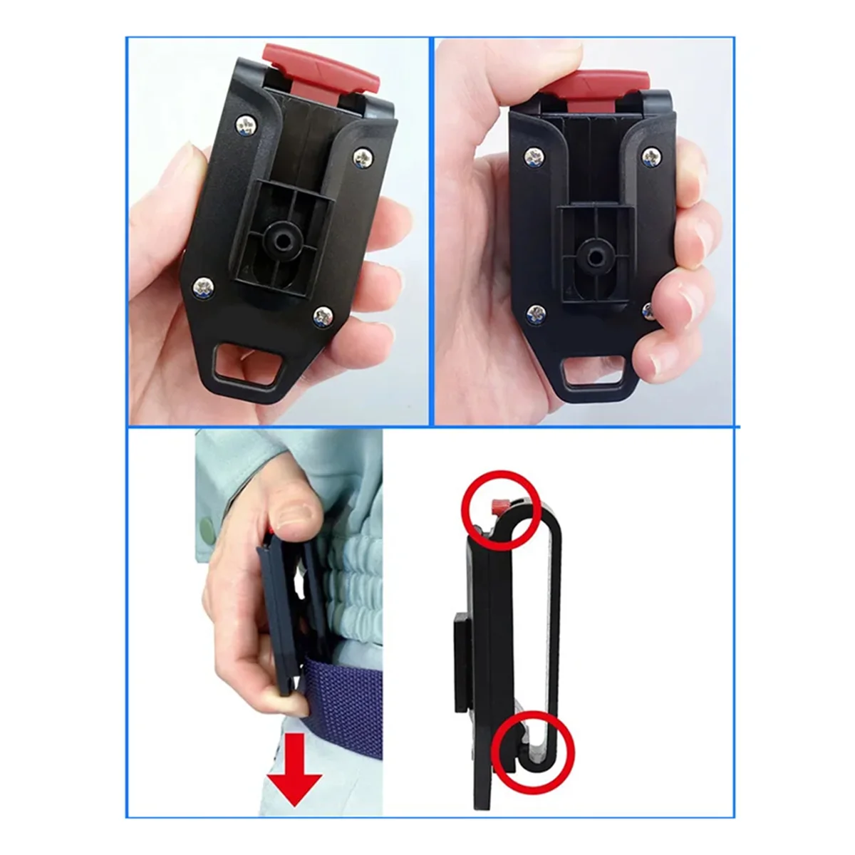 Tape Measure Rack Tape Automatic Buckle Measure Thickened Belt Clip Fixed Plastic Portable Tool Holder Clip