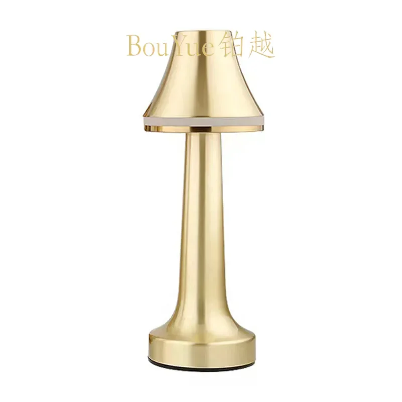 Creative Dumbbell Desk Lamp LED Touch Control Rechargeable Bar Atmosphere Light Modern Bedroom Nightstand Reading Table