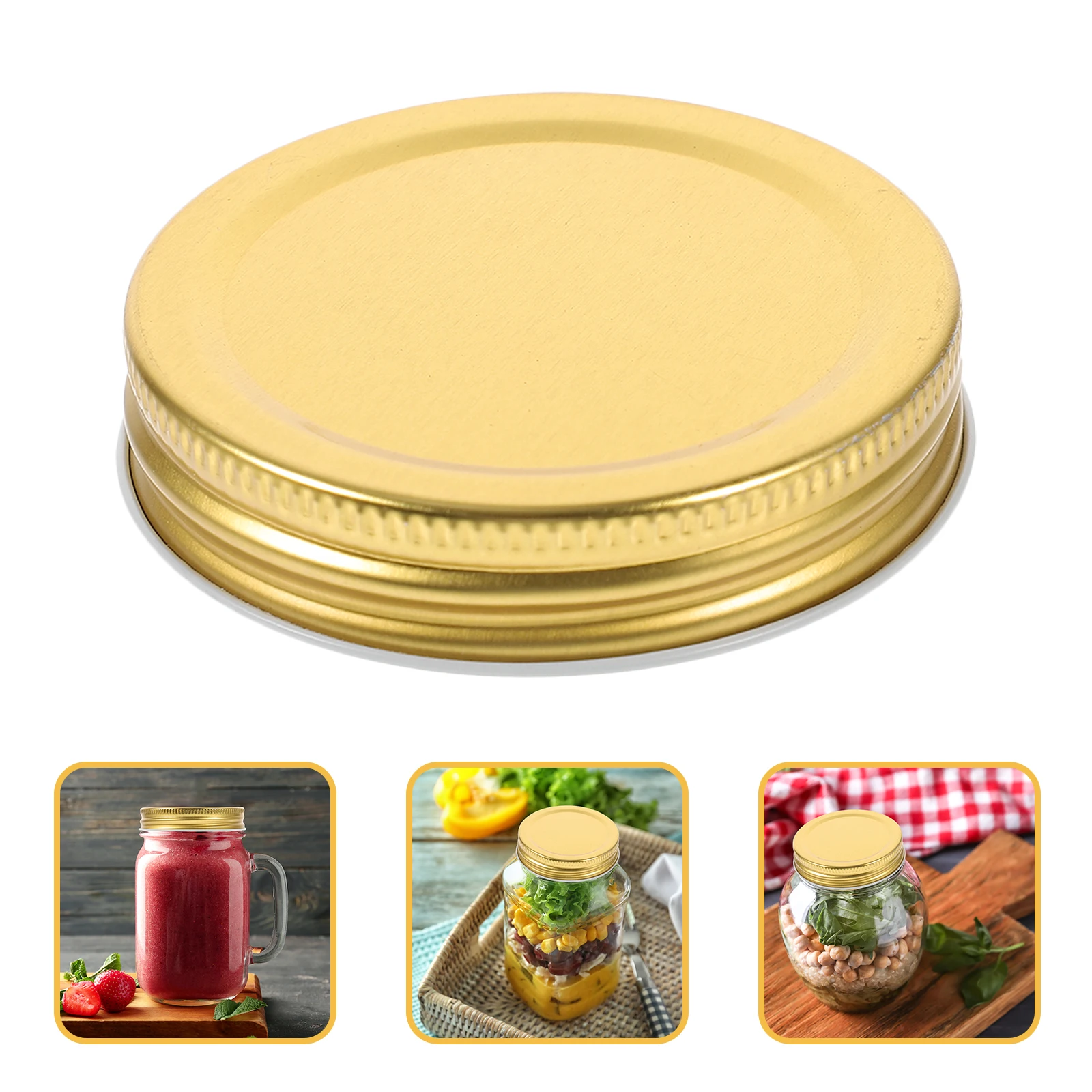 10 szt. Pokrywek do słoików 70mm z regularnym otworem, metalowe pokrywki do konserwowania, szczelne, uniwersalne, do dżemów, galaretek, marynowanych warzyw