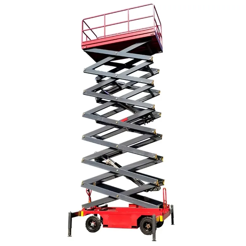 4-18m Electric Mobile Hydraulic Lift Cart Rechargeable Battery Warehouse Worker High Altitude Operation Table