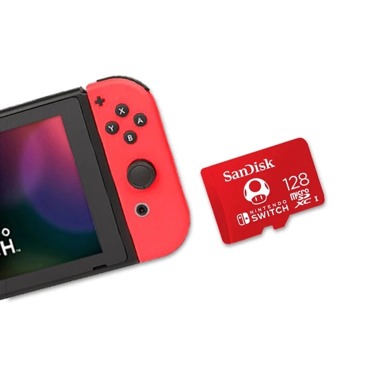 100% Nowy styl Oryginalne karty pamięci SanDisk 128GB 64GB 256GB micro SDXC UHS-I do kart Nintendo Switch TF z adapterem Kamera