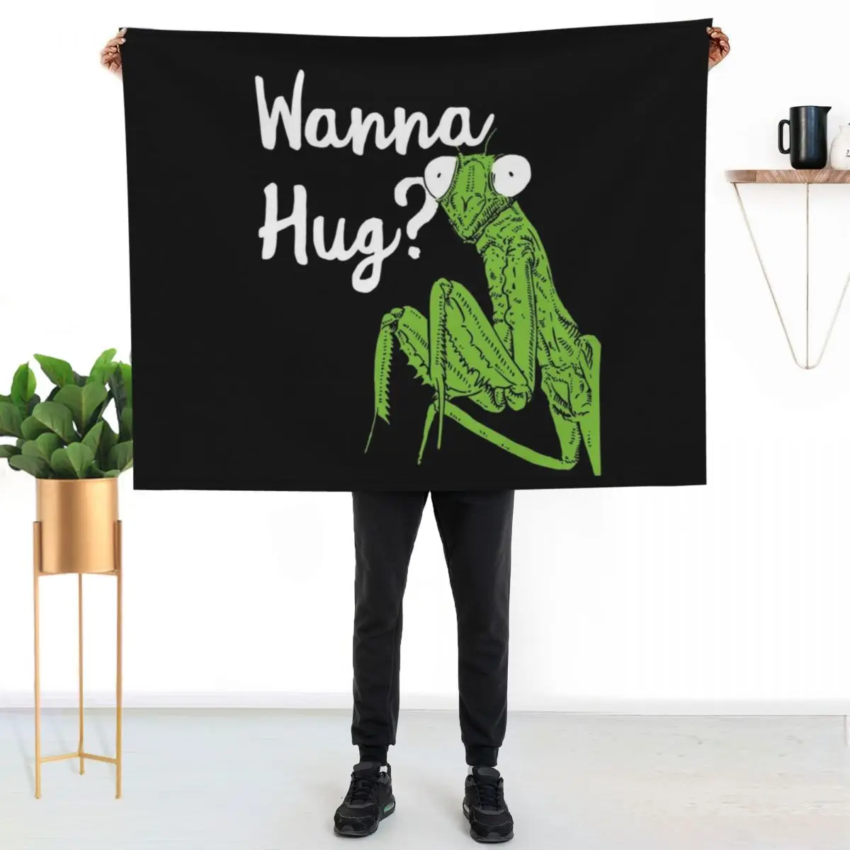 

Insect Enthusiast Praying Mantis Lover Throw Blanket Fade Resistant Durable Throw Blanket