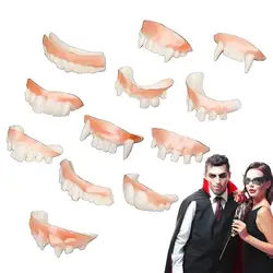 2024 Halloween Decor Simulation Teeth Prank Toys Halloween Cosplay Prop Vampire Zombie Devil Dentures Halloween night supplies