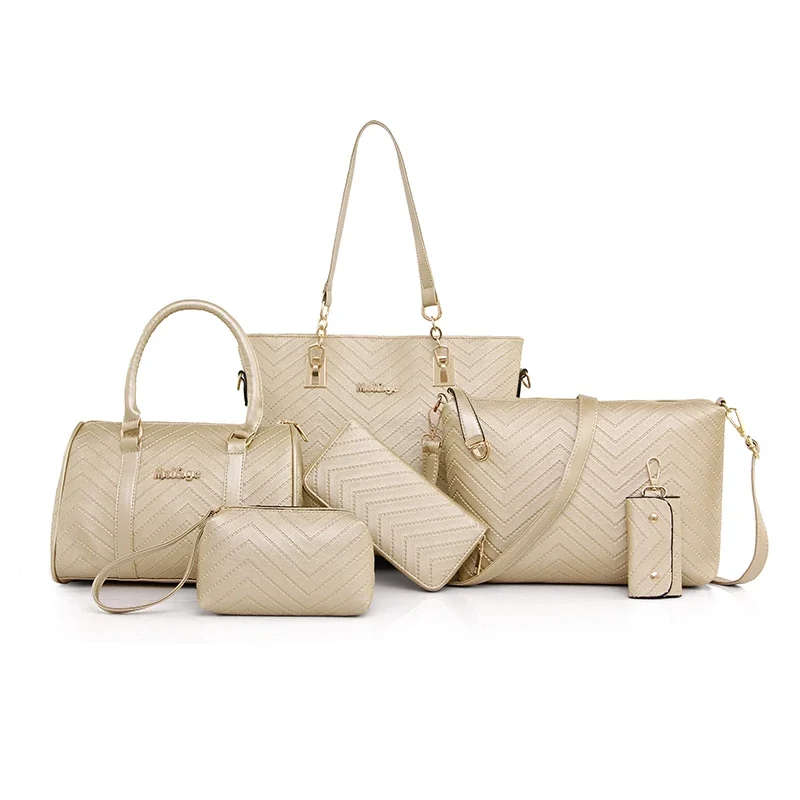 2021 nuova borsa in pelle PU borse a tracolla moda per borse da donna Set da 6 pezzi Vintage elegante Bolsa Feminina