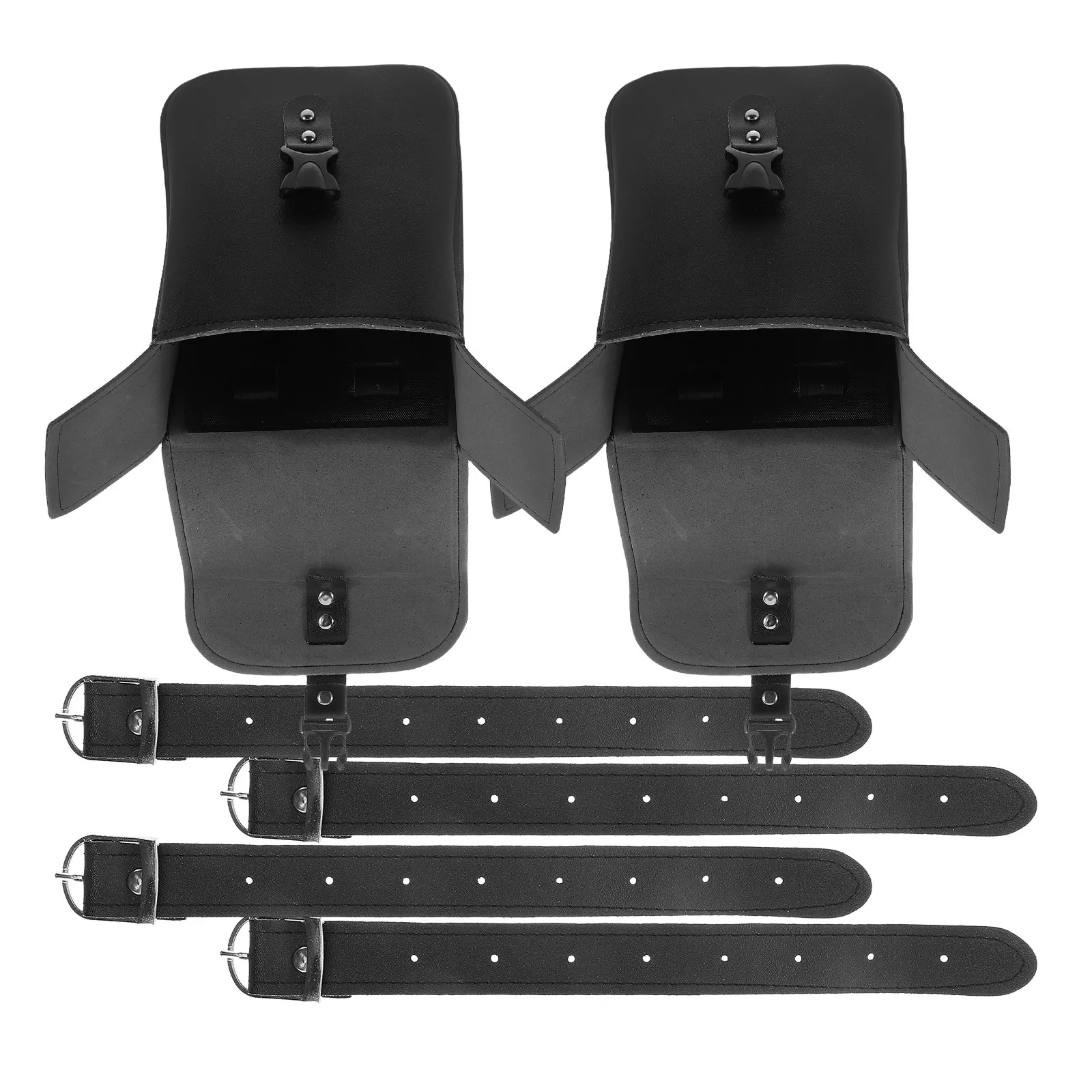 

2Pcs Universal PU Motorcycle Front Fork Handlebar Bag Mounting for E-Bikes Motorcycles Daily Travel Commute Storage