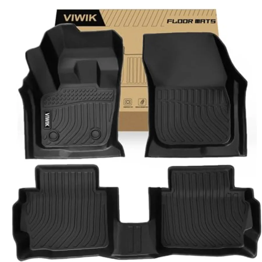 

Custom Fit Floor Mats for 2013-2016 Ford Fusion Lincoln MKZ 1st 2nd Row All Weather Protection 3D Scanning Design Non Slip Wate