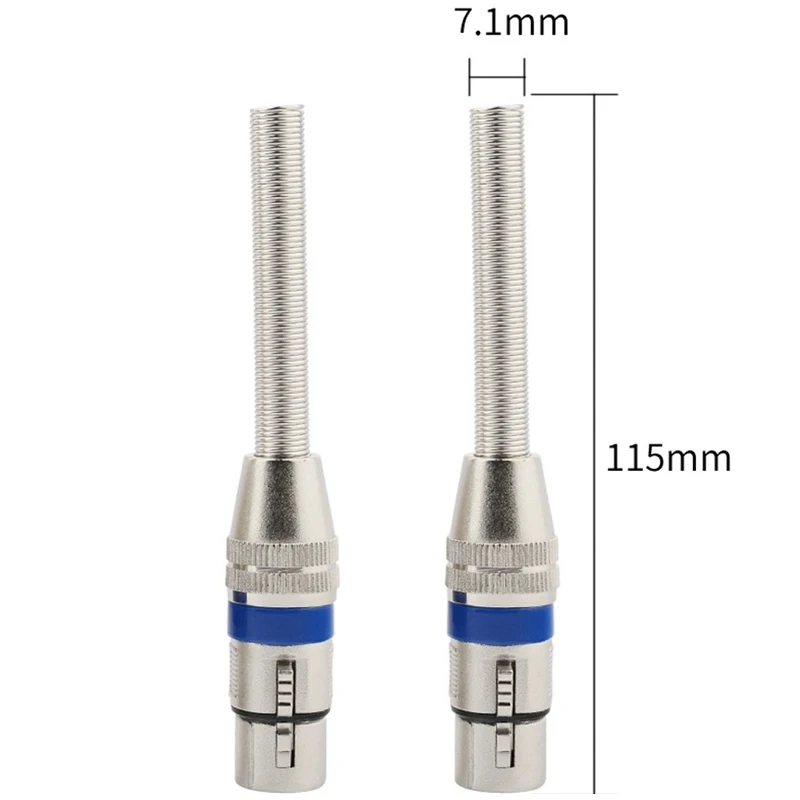 مقبس الصوت 3 دبوس XLR محول موصل إلى 3.5 مللي متر ذكر أنثى 6.35 مللي متر إلى XLR التوصيل محول صوت محول الميكروفون #4