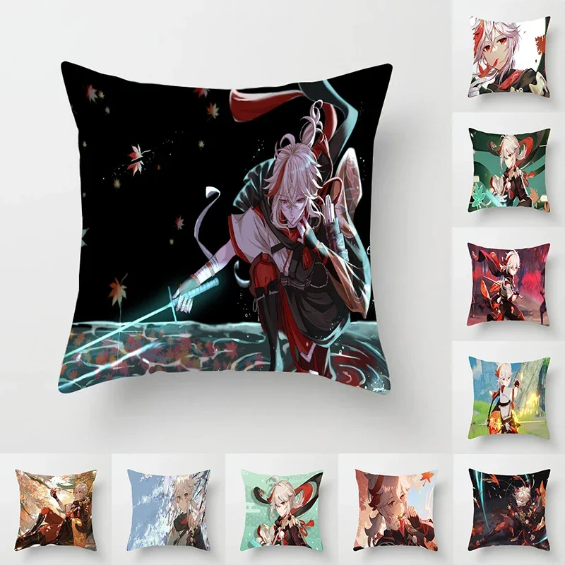 Kazuha Dakimakura Pillow Case Genshin Impact Anime Sofa Decoration Cushion Cover Home Decor for A Living Room 45x45/50x50cm