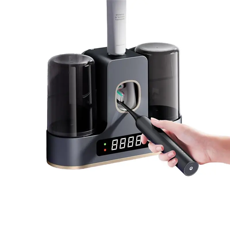 

【SURPRISE】Toothbrush Holder With Smart Countdown LED Screen, Air-Drying,Toothbrush Holders For Bathrooms, Wall Mount Design