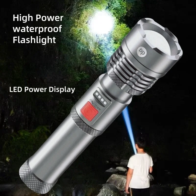 

Type-c Rechargeable Led Flashlight High Power Flashlight 2800mAh Torch light Waterproof Outdoor Emergency Lamp for Outdoor work