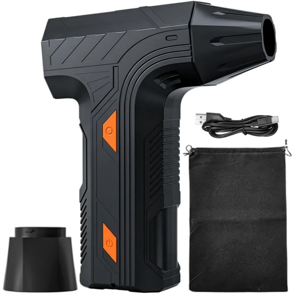 Potente soffiatore d'aria a 130.000 giri al minuto, aspirapolvere senza fili, soffiatore elettrico per neve, ideale per auto, elettronica e barbecue, regalo perfetto per Natale.
