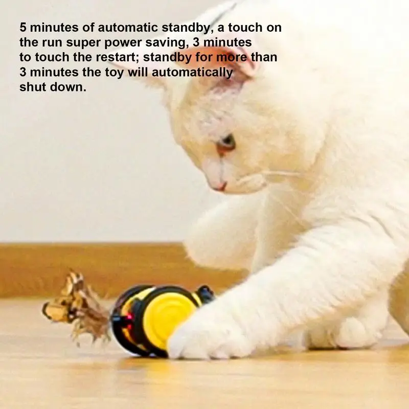 Automatic Cat Toys For Indoor Cats Bee Shape Electronic Cat Toy With Light Cute Moving Cat Toy Colorful Cat Toys For Indoor