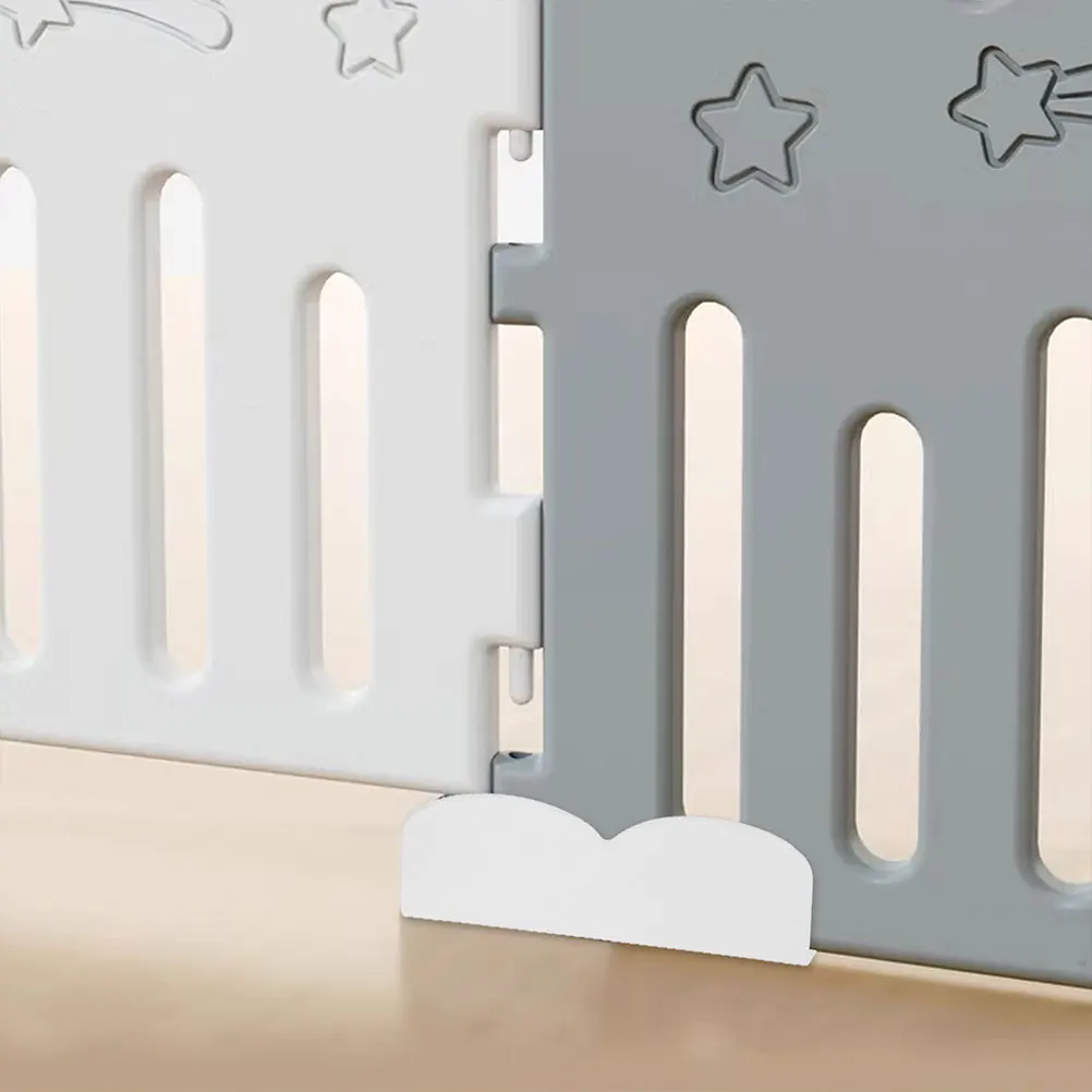 Stabilizzatore base per box in plastica da 4 pezzi Supporto per pavimento antiscivolo Uso domestico Accessori per supporto fissatore di ricambio Fermo per recinzione