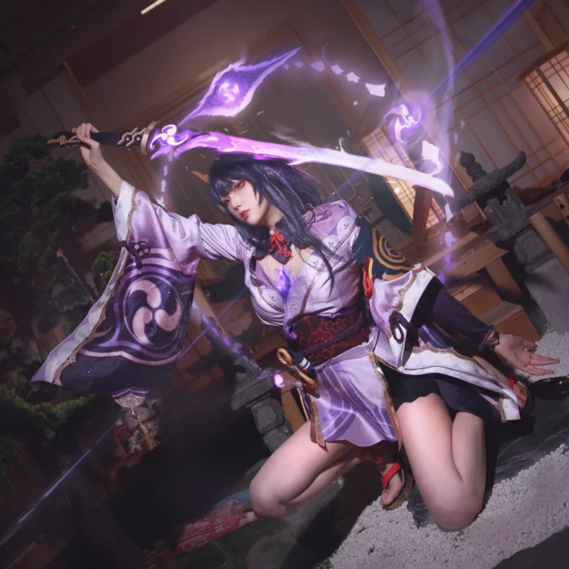 

Kamisato Ayaka Raiden Shogun Genshin светящийся меч косплей реквизит Хэллоуин Карнавал Косплей Аксессуары
