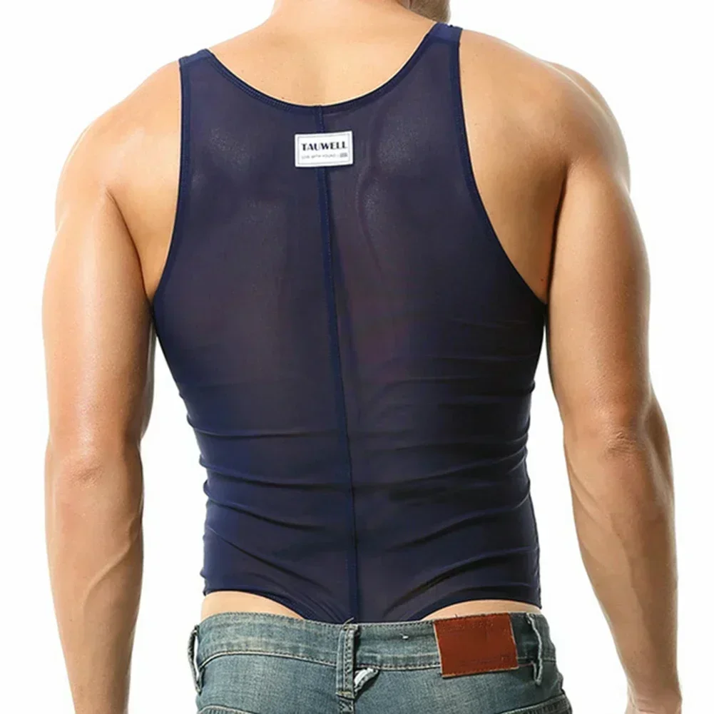 

Mens Sexy Bodysuit Thong Leotards Tank Tops Gym Singlet Muscle Vest Underwear