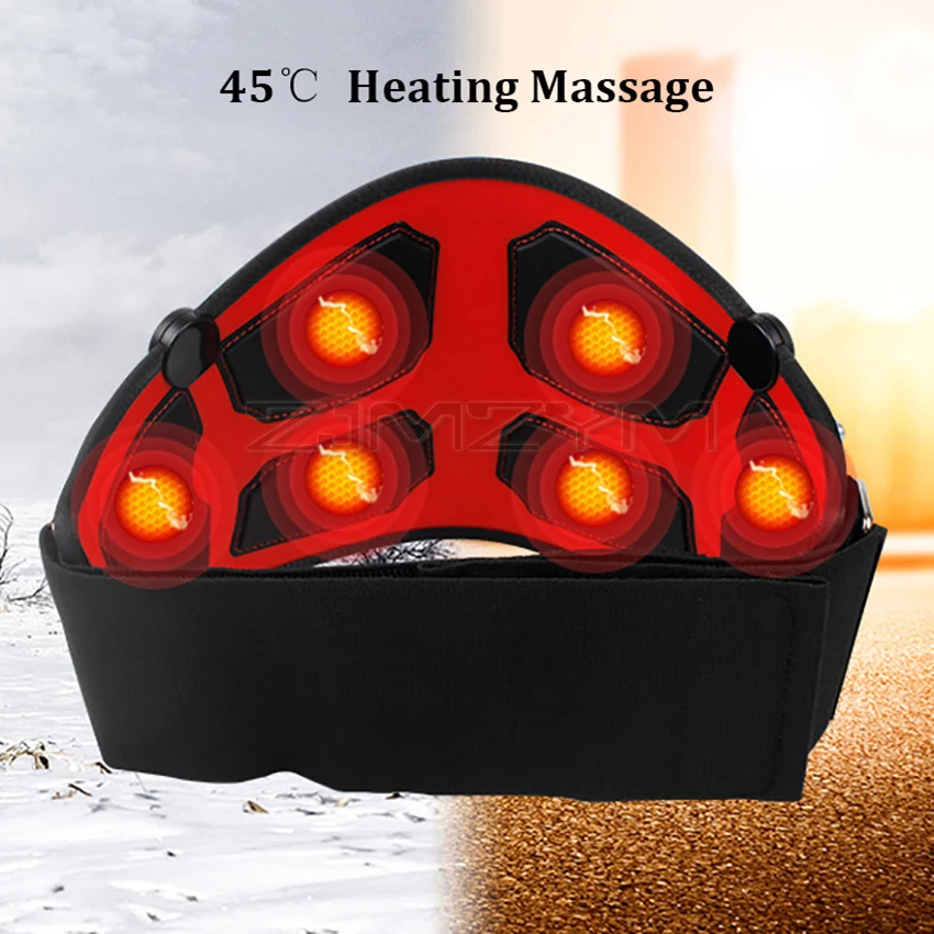 Slimming Massage Belt Heat Electric Pulses Tone Abdominal Muscle Stimulator EMS Acupuncture Tens Physiotherapy Myostimulator