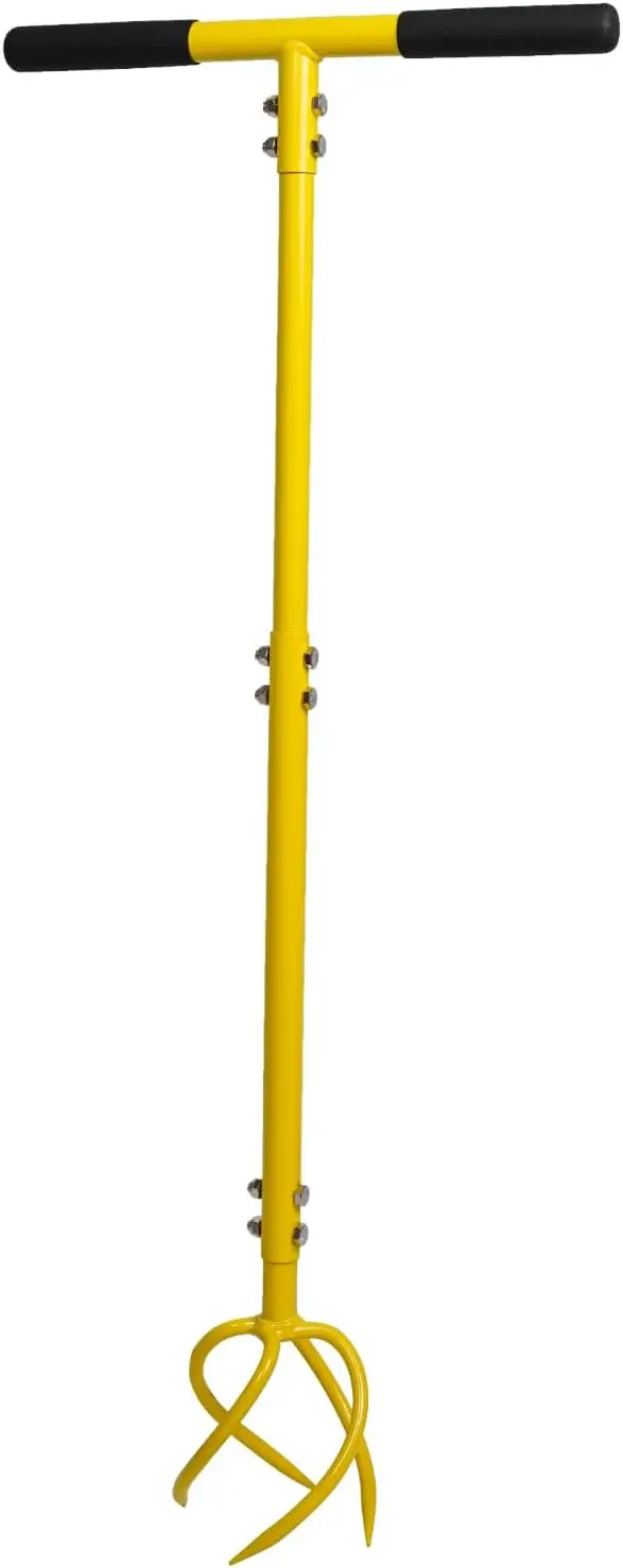

Garden Hand Tiller Cultivator Soil Loosener Lawn Aerator Tool for Planting Beds