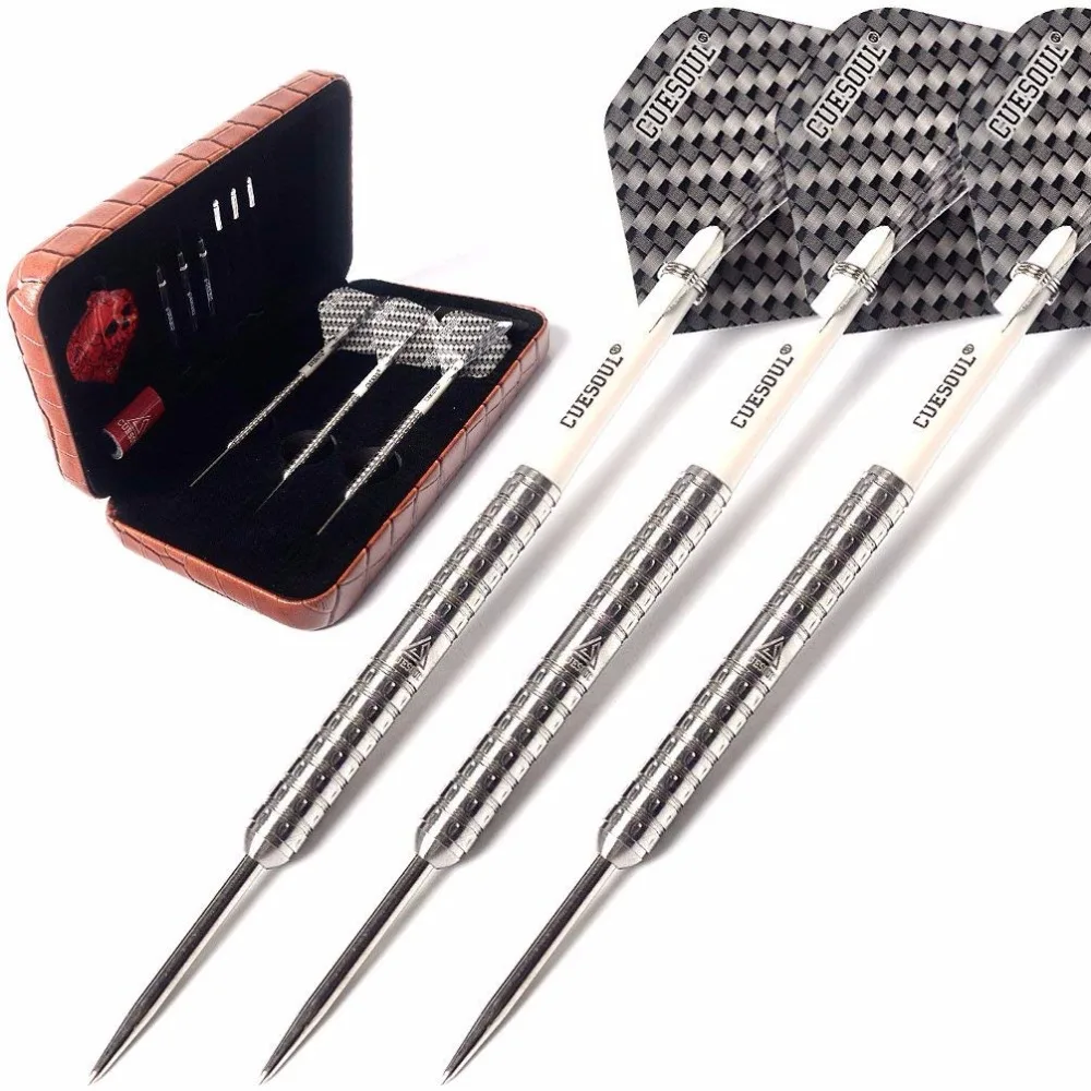 

CUESOUL Super Slim 98% Tungsten Steel Tip Darts Set 22g/24g/26g Swift Series - Silver