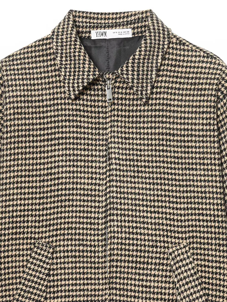 NLZGMSJ 2026 ربيع الخريف المرأة طويلة الأكمام منقوشة سترة سستة جيوب شيك الإناث السترات معاطف ملابس خارجية سيدة عادية