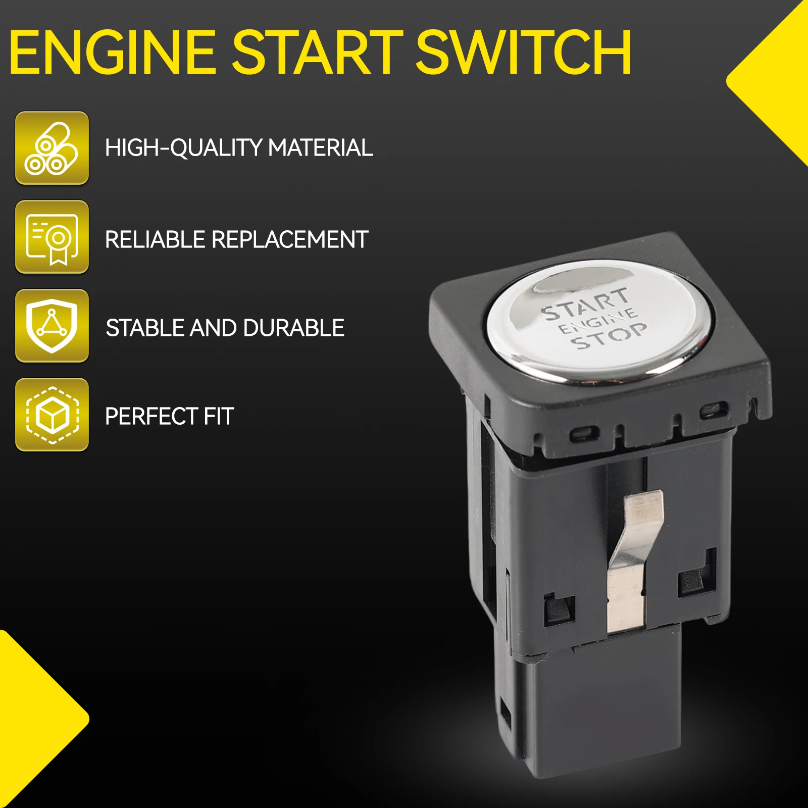 Auto-Motorstart-Stopp-Knopf Zündschalter für Volkswagen VW Jetta 2011-2017 Schlüsselloser Startschalter 16D959839 4 PIN – Detail 1