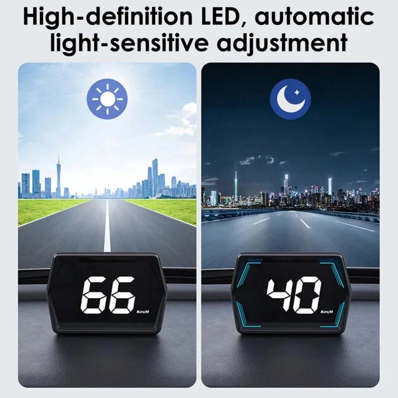 Universal HUD GPS Car Head Up Display Speedometer Odometer Car Digital Speed Security Overspeed Alarm Electronic Auto Parts