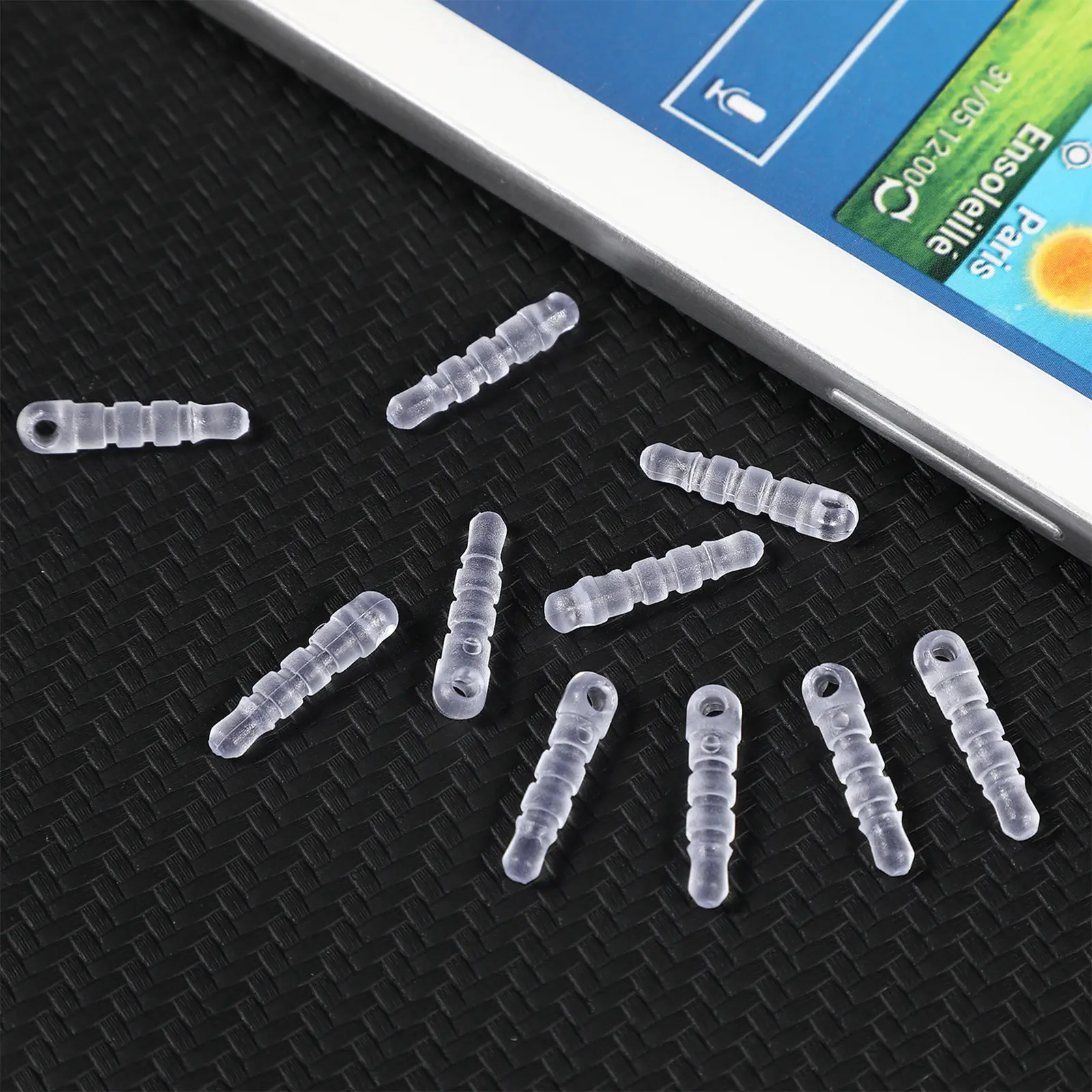 100Pcs Earphone Jack Dust Plugs Premium PVC Phone Dust Plug Charm Phone Accessories 3.5mm Headphone Jack Protector