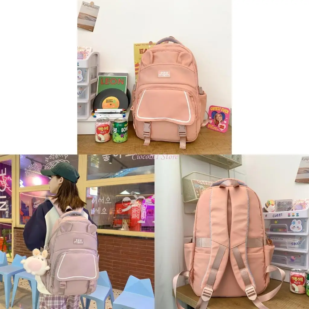 

Y1UB Cartoon Aesthetic Backpack Large Capacity Nylon Daypack for School Travel