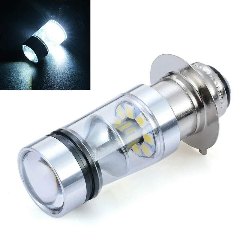 BA20D H6 2323 20SMD LED 100W Motorcycle Fog DRL Brake Parking Light Lamp Bulb