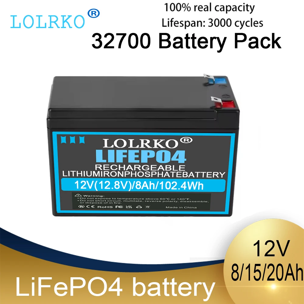 Batería LiFePO4 12v 8Ah 15Ah 20Ah para coche eléctrico infantil, coche de juguete, motocicleta, cochecito de bebé