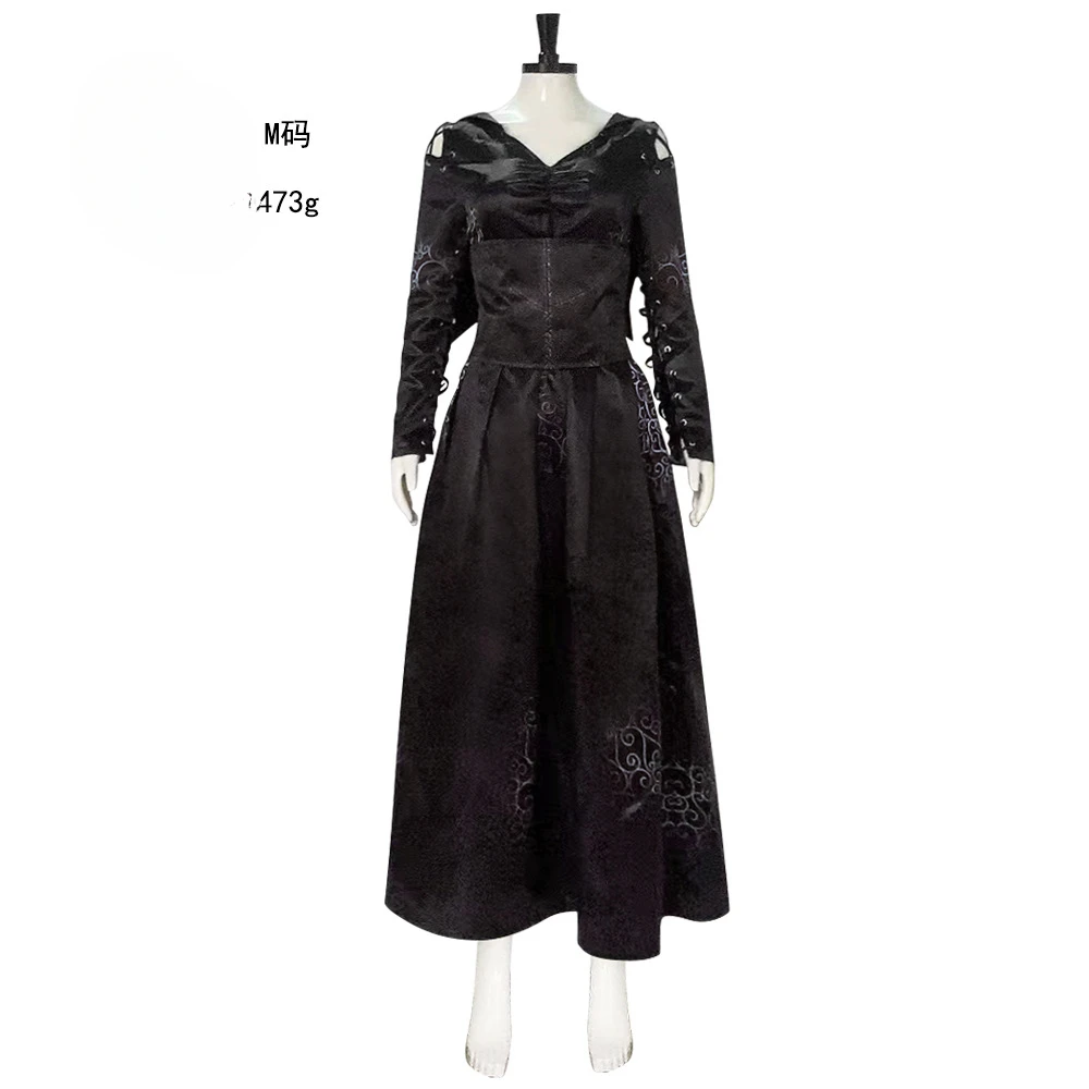 Bellatrix Lestrange Cos Costume Halle Bert Black Witch Death Eater Skirt Halloween Costumes Мускулистый Костюм