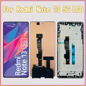 Bilashmart BackShell OLED Xiaomi Redmi Note 13 5G LCD Display Touch Screen Digitizer Assembly Redmi Note13 2312DRAABC LCD Replacement