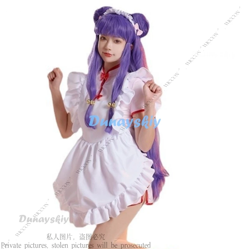 Shampoo Cosplay Costume Wig Cheongsam Ranma ½ Anime Woman Man Cos Role Play Maid Uniform Comic-Con Shampoo Cat Party Adult Kid