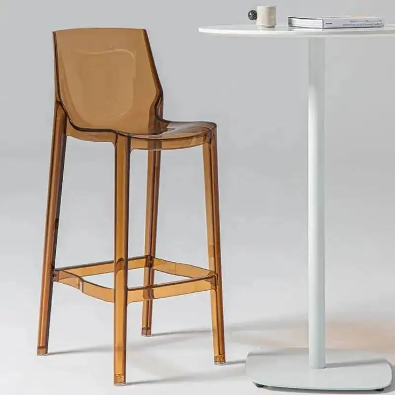 مأدبة مصمم البلاستيك الطعام شرفة سيلا الشمال الحد الأدنى واضح كراسي الطعام الكراسي عالية ميزة أثاث الألعاب المنزلية QQ