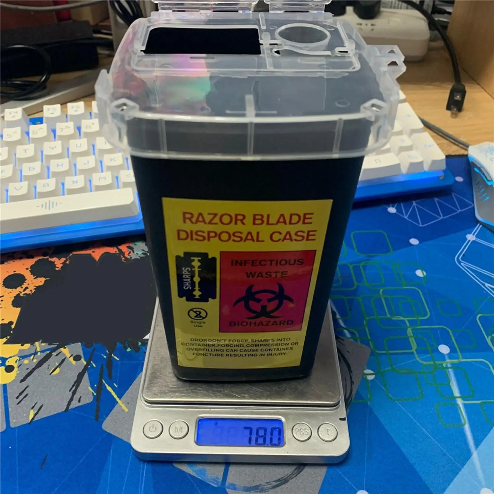 Plastic Sharps Containers Biohazard Disposal Waste Box Tattoo